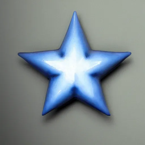 Image similar to dark blue ceramic star shape, photograph