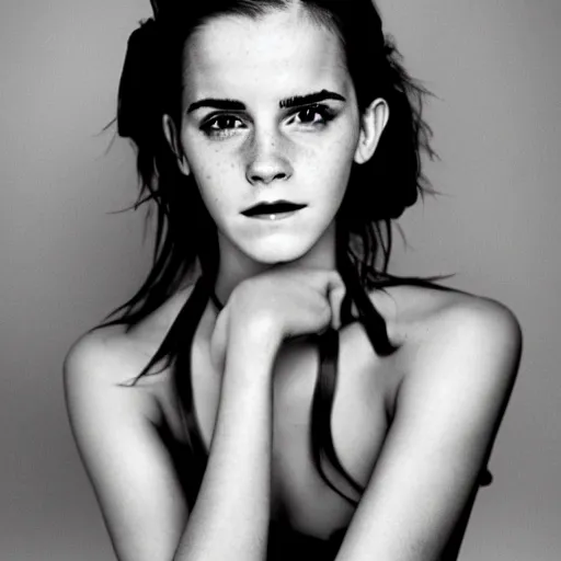 Prompt: Emma Watson closeup smiling face shoulders very long hair Vogue fashion shoot fashion poses detailed professional studio lighting dramatic shadows professional photograph by Cecil Beaton, Lee Miller, Irving Penn, David Bailey, Corinne Day, Patrick Demarchelier, Nick Knight, Herb Ritts, Mario Testino, Tim Walker, Bruce Weber, Edward Steichen, Peter Lindbergh, Albert Watson