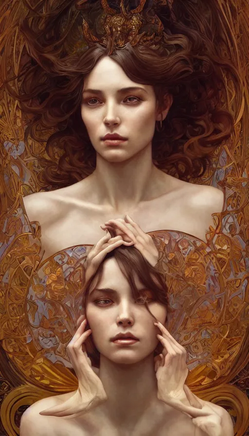 Image similar to metamorphosis, perfectly-centered-Portrait of the most beautiful woman on the planet, insane, intricate, highly detailed, digital painting, artstation, concept art, smooth, sharp focus, illustration, Unreal Engine 5, 8K, art by artgerm and greg rutkowski and alphonse mucha