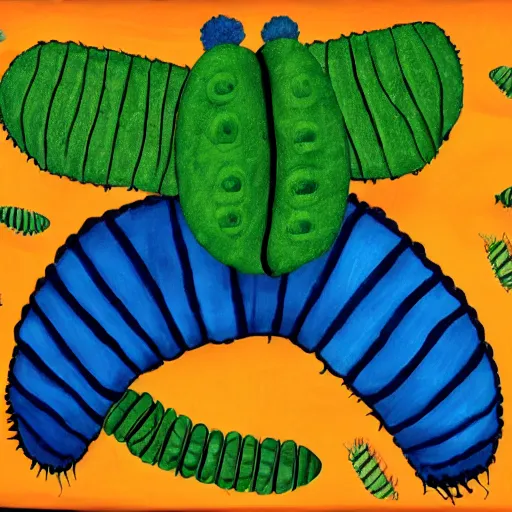 Prompt: the very hungry caterpillar