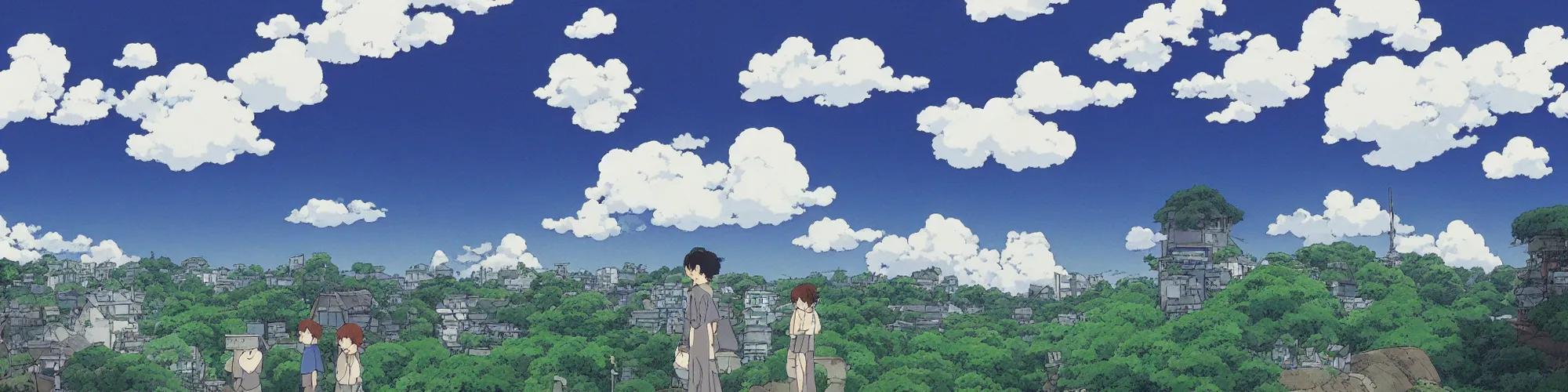 Image similar to A cloudy sky, by Studio Ghibli