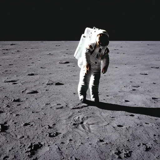 Image similar to astronaut hand - standing on the surface of the moon