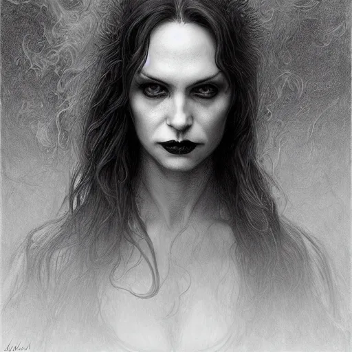 Image similar to portrait of a lady vampire, 35mm, victorian, depth of field, ominous, sharp, highly detailed, photorealistic, realistic, unreal 5, high definition, 8k, deviantart, donato giancola, irwin penn