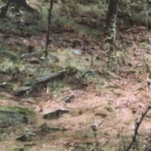 Image similar to a screen capture of found footage video left behind by a missing hiker in 1 9 8 6