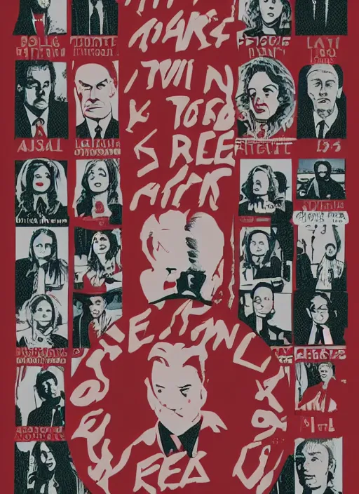 Prompt: twin peaks movie poster art by adam simpson