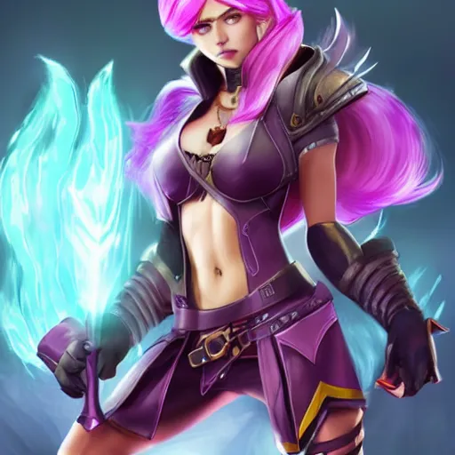 Image similar to vi from series arcane, league of legends