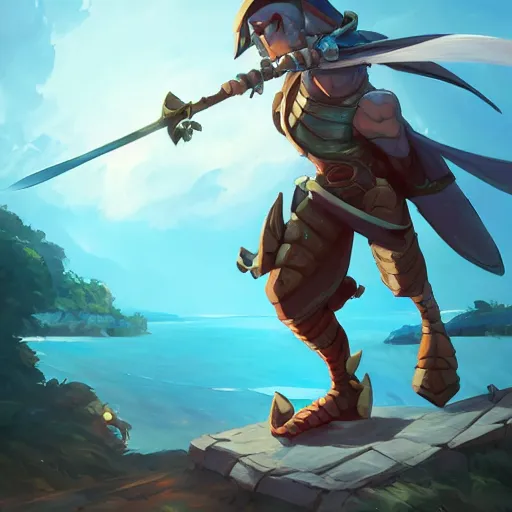 Image similar to turtle fighter with sword and shield, Video game character design , 2d game fanart behance hd by Jesper Ejsing, by RHADS, Makoto Shinkai and Lois van baarle, ilya kuvshinov, rossdraws global illumination