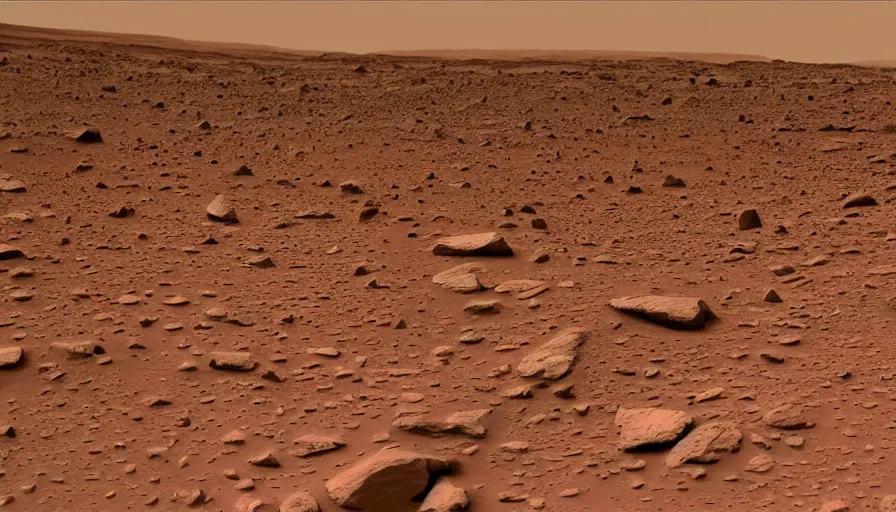 Image similar to photograph from the surface of mars,