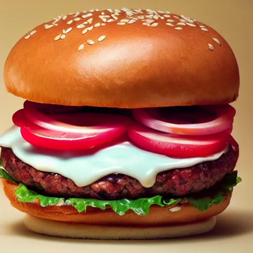 Image similar to lovely hamburger with cute eyes, smiling face, high detailed, high resolution