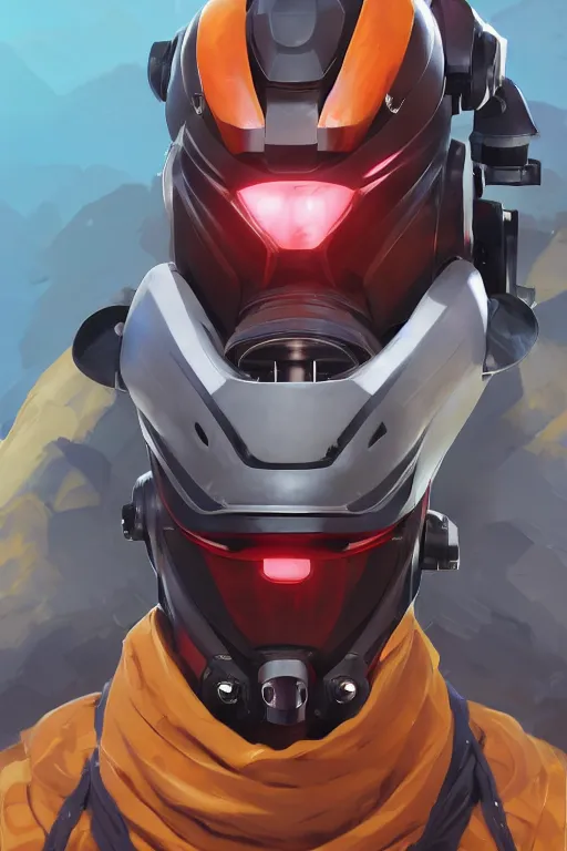 Image similar to epic mask helmet robot ninja portrait stylized as fornite style game design fanart by concept artist gervasio canda, behance hd by jesper ejsing, by rhads, makoto shinkai and lois van baarle, ilya kuvshinov, rossdraws global illumination radiating a glowing aura global illumination ray tracing hdr render in unreal engine 5