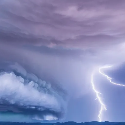 Image similar to a tornado shaped cloud, award winning, dramatic lightning, UHD, 4k