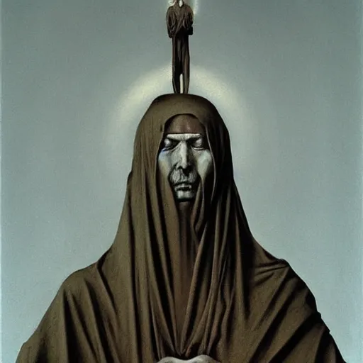 Prompt: our lady of sorrows by zdzisław beksinski, by zdzisław beksinski, by zdzisław beksinski, by zdzisław beksinski, by zdzisław beksinski