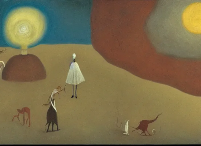 Image similar to ! dream an animation still painted by leonora carrington, technicolor 4 k