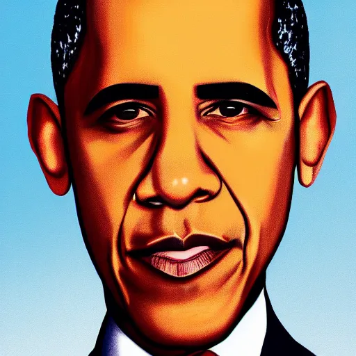 Prompt: uncanny police sketch of president obama