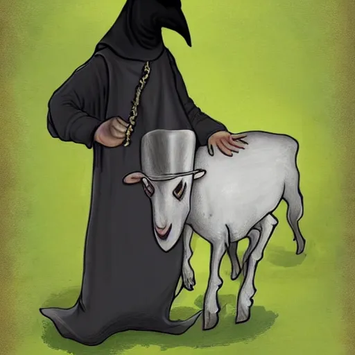 Image similar to the plague doctor as a goat