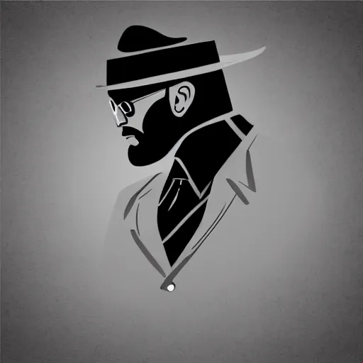 Image similar to vectorized gangster, 4k