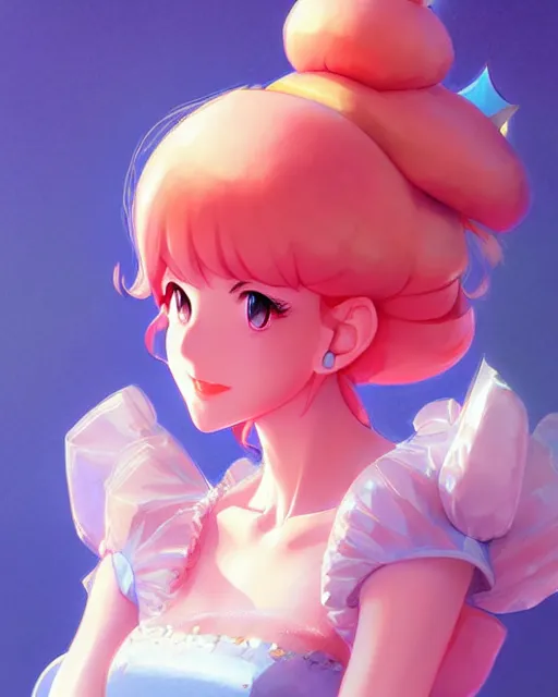 Image similar to princess peach, portrait shinkai makoto studio ghibli studio key hideaki anno sakimichan stanley artgerm lau rossdraws james jean marc simonetti elegant highly detailed digital painting artstation pixiv