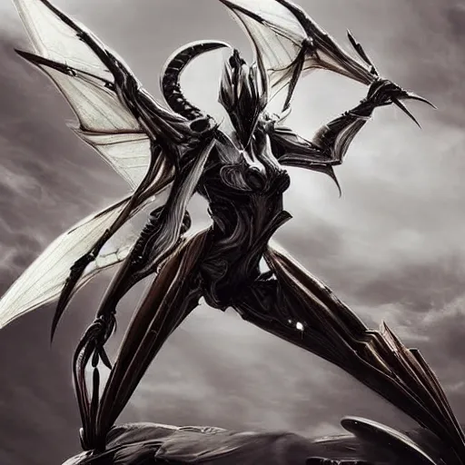 Image similar to beautiful and stunning giant valkyr female warframe, as a dragon, doing an elegant pose over you, you looking up at her from the ground pov shot, unaware of your existence, slick elegant design, sharp claws, detailed shot legs-up, highly detailed art, epic cinematic shot, realistic, professional digital art, high end digital art, furry art, DeviantArt, artstation, Furaffinity, 8k HD render, epic lighting, depth of field