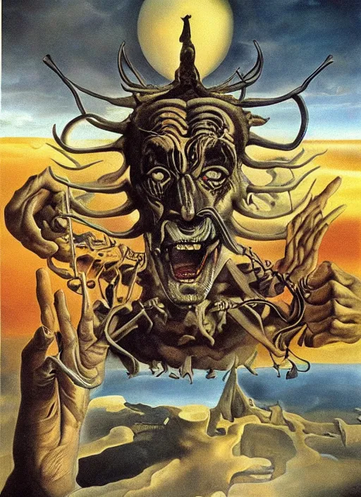 Image similar to Satan dream for me, Dali, highly detailed