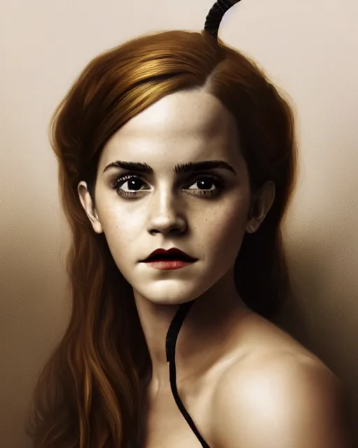Prompt: full shot portrait painting of very beautiful emma watson standing as hot black maiden in stockings corset golden age noir, character design by mark ryden and pixar and hayao miyazaki, unreal 5, daz, hyperrealistic, octane render, cosplay, rpg portrait, dynamic lighting, intricate detail, harvest fall vibrancy, cinematic