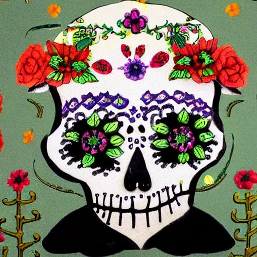 Image similar to day of the dead sugar skulls of goats and sheep