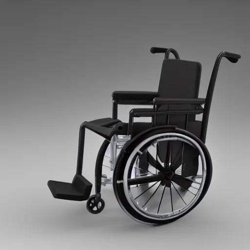 Prompt: a 3d render of a wheelchair, by Scott weaver