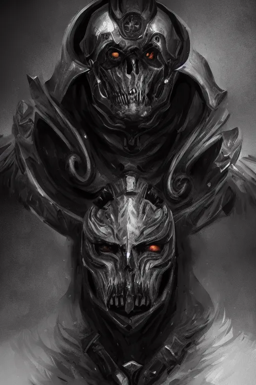 Prompt: a portrait of the horseman of the apocalypse, conquest, famine, death, war, grim - lighting, high - contrast, intricate, elegant, highly detailed, digital painting, artstation, concept art, smooth, sharp focus, illustration