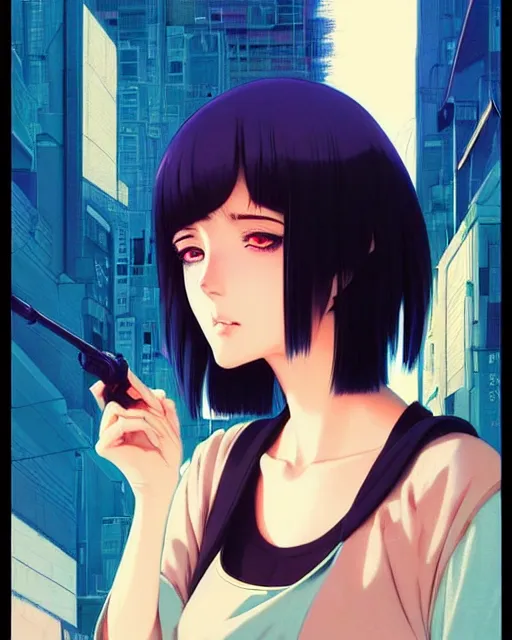 Image similar to babooshqa | | very very anime!!!, fine - face, audrey plaza, realistic shaded perfect face, fine details. anime. realistic shaded lighting poster by ilya kuvshinov katsuhiro otomo ghost - in - the - shell, magali villeneuve, artgerm, jeremy lipkin and michael garmash and rob rey and atlus