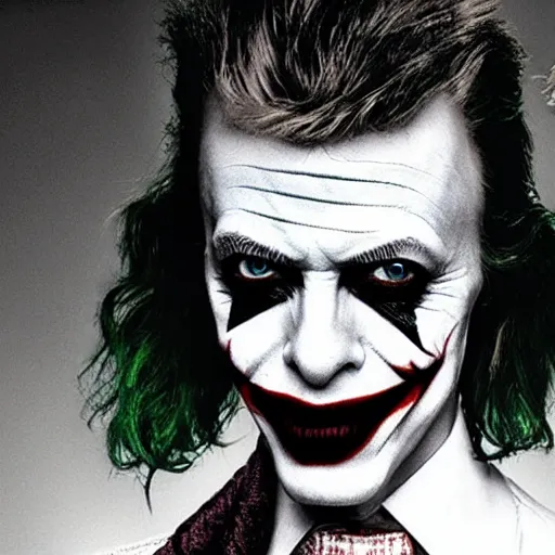 Image similar to David Bowie as The Joker