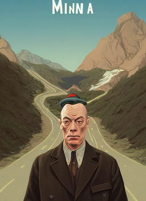 Prompt: Twin Peaks poster artwork by Michael Whelan and Tomer Hanuka, Karol Bak, Rendering of Buster Keaton, from scene from Twin Peaks, clean, full of details, by Makoto Shinkai and thomas kinkade, Matte painting, trending on artstation and unreal engine