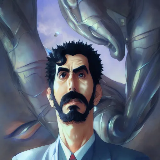 Prompt: An anime portrait of Borat, by Stanley Artgerm Lau, WLOP, Rossdraws, James Jean, Andrei Riabovitchev, Marc Simonetti, and Sakimichan, tranding on artstation