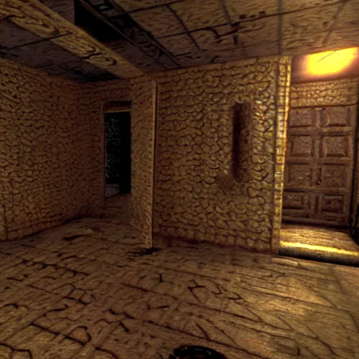 Prompt: screenshot from old psx!!!! playstation 1 game, third person, horror, slitherpunk