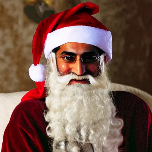 Image similar to Usama bin Laden as Santa Claus,