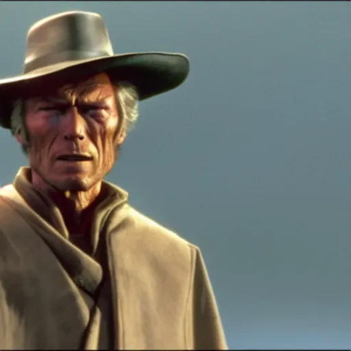 Image similar to clint eastwood as a jedi in star wars episode 3, 8k resolution, full HD, cinematic lighting, award winning, anatomically correct