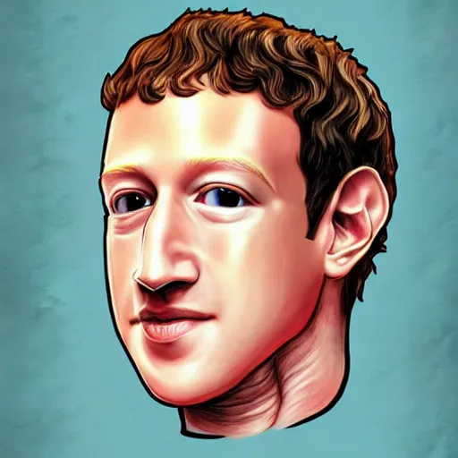 Image similar to mark zuckerberg as a league of legends character, portrait, digital art, art by jessica oyhenart and bo chen