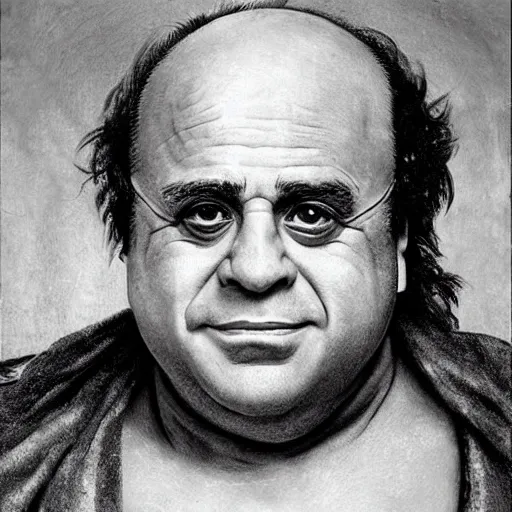 Image similar to portrait of danny devito as a roman officer in the punic wars