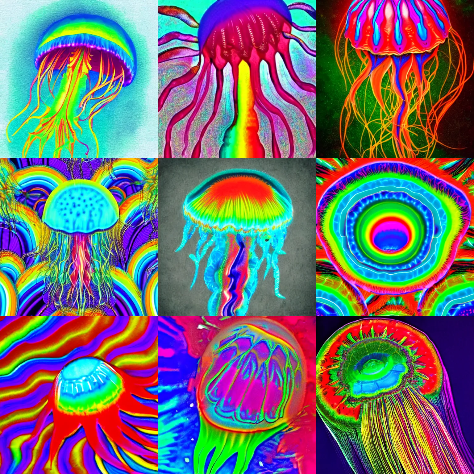 neon rainbow jellyfish