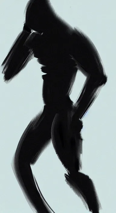 Prompt: black background, a thin, athletic physique man's body made of abstract, thick flowing dramatic bright brush strokes, no face, strong wind, matte colors, impressionist, extreme motion, trending on artstation