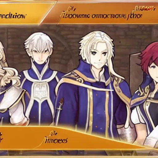 Prompt: fire emblem masterchef