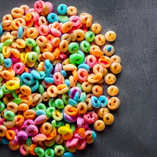 Prompt: a really, really, really, really, really sad photo of fruit loops