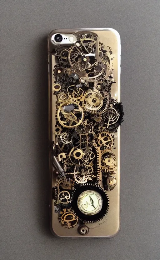 Prompt: “Steampunk iphone”