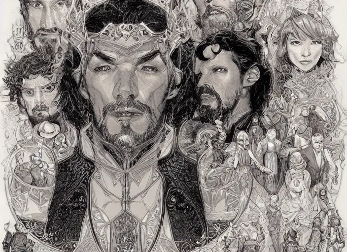 Image similar to a highly detailed mystical portrait of stephen strange, james gurney, james jean