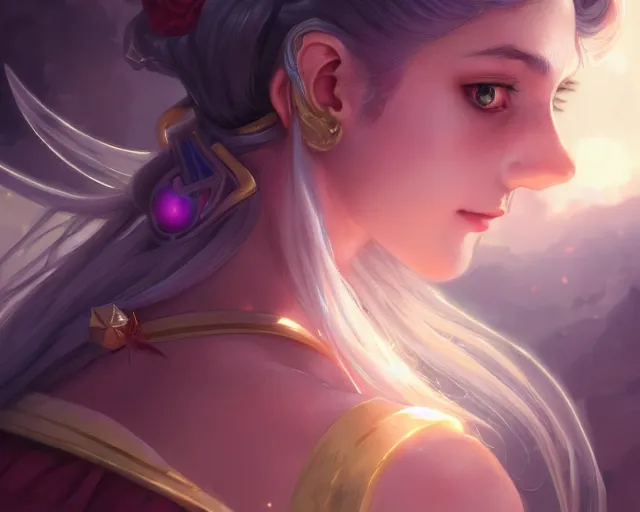 Image similar to photography of sailor moon, deep focus, d & d, fantasy, intricate, elegant, highly detailed, digital painting, artstation, concept art, matte, sharp focus, illustration, hearthstone, art by artgerm and greg rutkowski and alphonse mucha