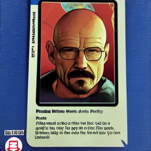 Image similar to walter white pokemon trading card