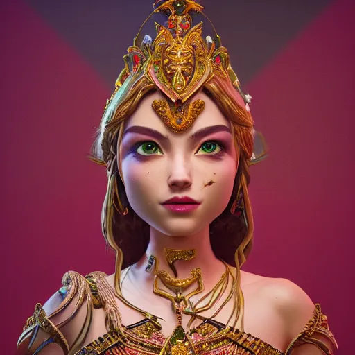 Image similar to portrait of wonderful princess of emerald with fair skin, glowing, ornate and intricate, jaw dropping, dynamic lighting, intricate and detailed, 4 k octane render