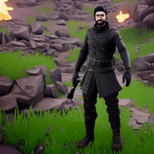 Image similar to jon snow in fortnite