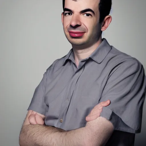 Image similar to portrait of nathan fielder, octane render, high resolution 8 k, studio lighting,