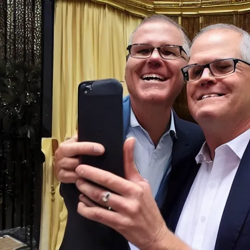 Image similar to scott morrison selfie with jesus