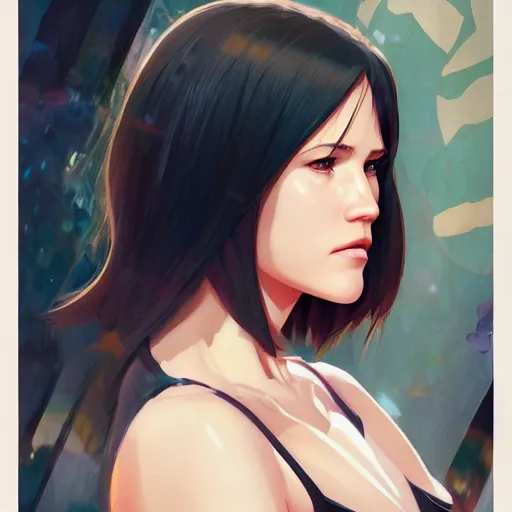 Prompt: jennifer garner portrait as manga girl, realistic shaded perfect face, fine details. anime. realistic shaded lighting poster by ilya kuvshinov katsuhiro otomo ghost - in - the - shell, magali villeneuve, artgerm, jeremy lipkin and michael garmash and rob rey