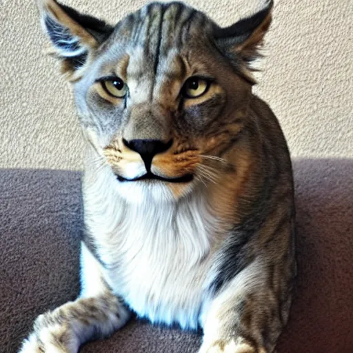 Prompt: lion cat panther hybrid